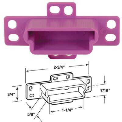 Prime-Line Nylon Purple Track Socket (2-Pack)